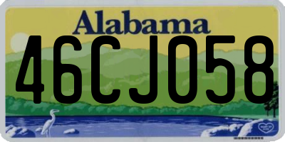 AL license plate 46CJ058