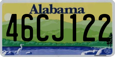 AL license plate 46CJ122