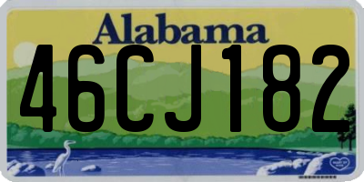 AL license plate 46CJ182