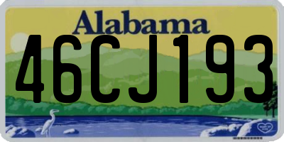 AL license plate 46CJ193