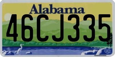 AL license plate 46CJ335