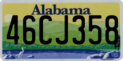AL license plate 46CJ358