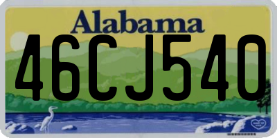 AL license plate 46CJ540