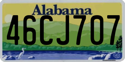 AL license plate 46CJ707