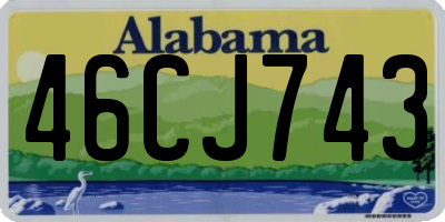 AL license plate 46CJ743