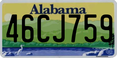 AL license plate 46CJ759