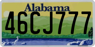 AL license plate 46CJ777