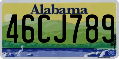AL license plate 46CJ789