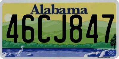 AL license plate 46CJ847