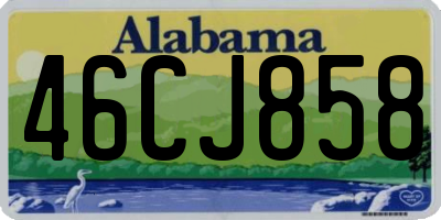AL license plate 46CJ858