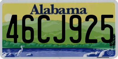 AL license plate 46CJ925