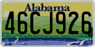 AL license plate 46CJ926