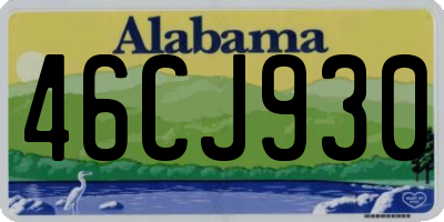 AL license plate 46CJ930