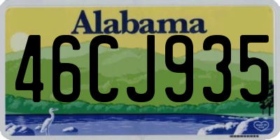 AL license plate 46CJ935