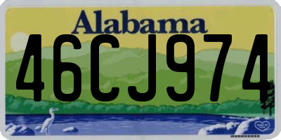 AL license plate 46CJ974