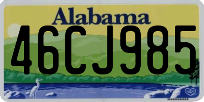 AL license plate 46CJ985