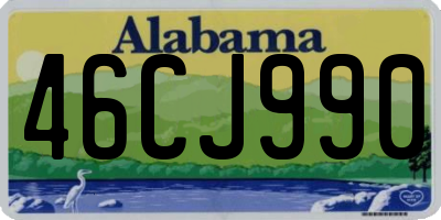 AL license plate 46CJ990