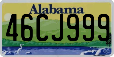 AL license plate 46CJ999