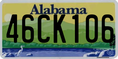 AL license plate 46CK106