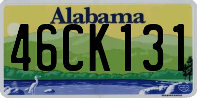 AL license plate 46CK131