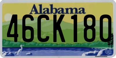 AL license plate 46CK180
