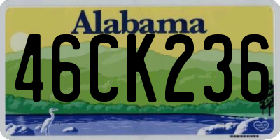 AL license plate 46CK236