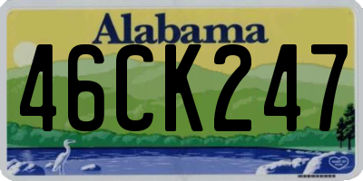AL license plate 46CK247