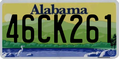 AL license plate 46CK261