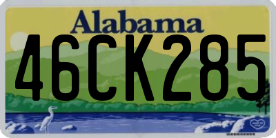 AL license plate 46CK285
