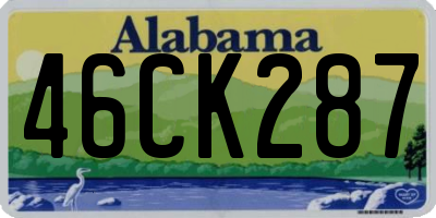 AL license plate 46CK287