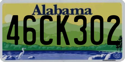 AL license plate 46CK302