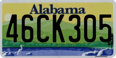 AL license plate 46CK305