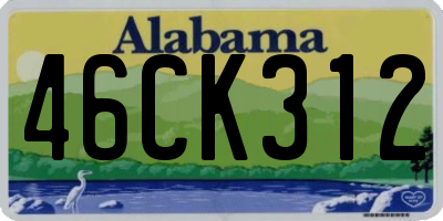 AL license plate 46CK312