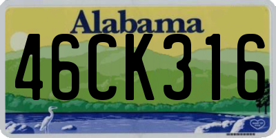AL license plate 46CK316