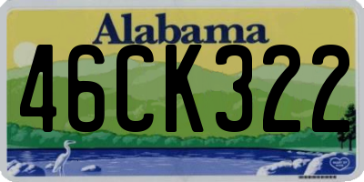 AL license plate 46CK322