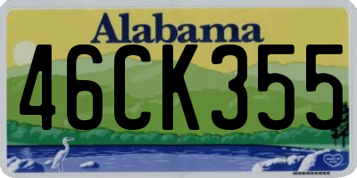 AL license plate 46CK355