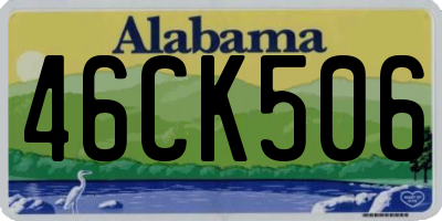 AL license plate 46CK506