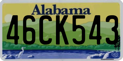 AL license plate 46CK543