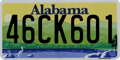 AL license plate 46CK601