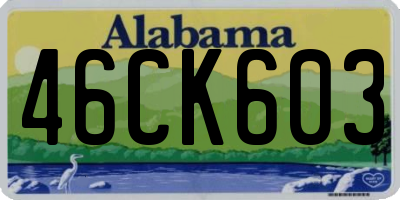 AL license plate 46CK603