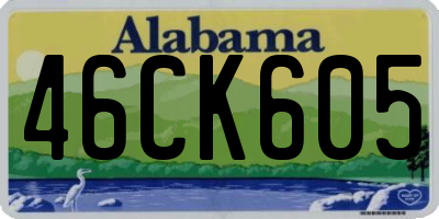 AL license plate 46CK605