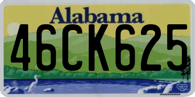 AL license plate 46CK625
