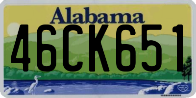 AL license plate 46CK651