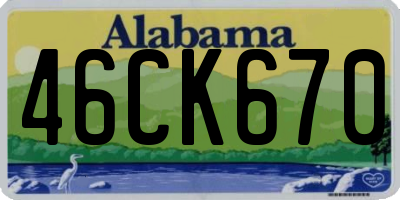 AL license plate 46CK670