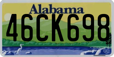 AL license plate 46CK698