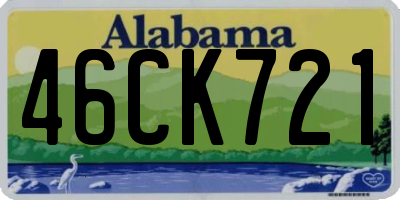 AL license plate 46CK721