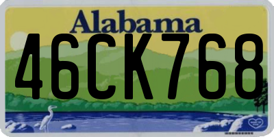 AL license plate 46CK768