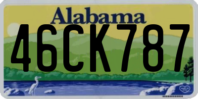 AL license plate 46CK787