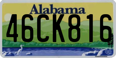 AL license plate 46CK816