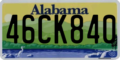 AL license plate 46CK840